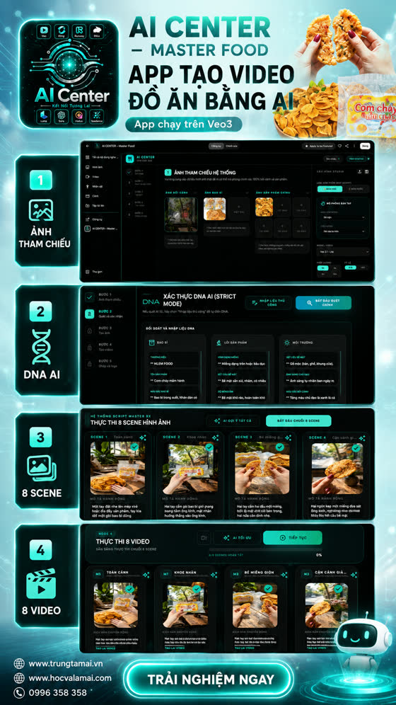 Ảnh giới thiệu app tạo video món ăn